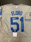 Dodgers Dylan Floro Signed 2020 Ws Grey Jersey "2020 Ws Champs" Insc Psa Ai81468