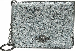 COACH Women's Glitter Key Ring Card Case, Gm/Metallic Graphite - Picture 1 of 4