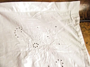 Überschlaglaken Oberlaken Bettdecke bestickt 2,40 x1,50m DDR Dako Veb Plauen - Bild 1 von 8