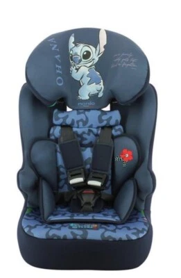 Nania R129 Lilo & Stitch Race I Group 123 From 15m-12yrs 76-140cm Car Seat New
