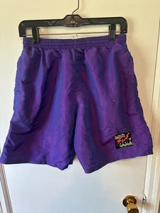 Surf Style 1990's Blue Swim Trunks Shorts Vintage Size M - Picture 1 of 4