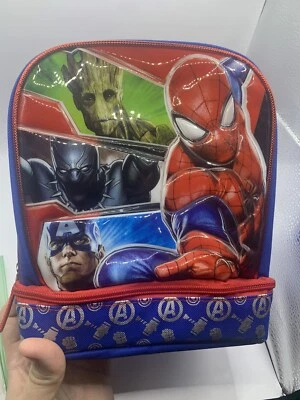 AVENGERS Lunch Box New w/o Tags Lunchbox Spider-Man Captain America GROOT ST - Image 1 of 4