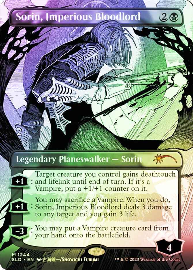MTG FOIL Sorin, Imperious Bloodlord Secret Lair Borderless  - Secret Lair #1244 - Image 1 of 1