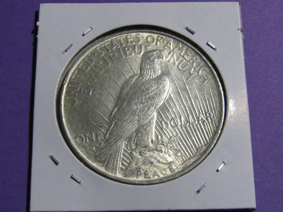 1922-P $1 Peace Silver Dollar #250 Rotated Die Error - AU+++ - Image 1 of 2