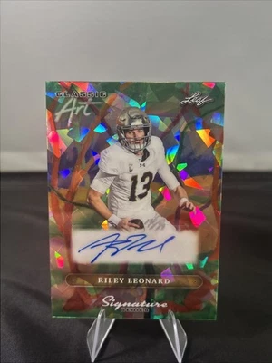 Riley Leonard 2025 Leaf Signature Series Deportes Arte Clásico Automático 1/1 Notre Dame Foto 1 de 2