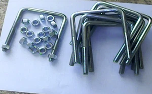 3/8-16 x 4 Vierkant Bogen U Schrauben mit Muttern 10 Stück Neu - Bild 1 von 3