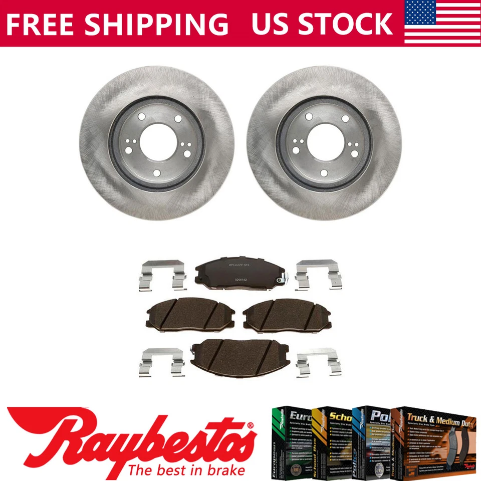 Kit de rotores de freno delanteros + pastillas de cerámica y herrajes para Hyundai XG300 2001 Foto 1 de 4