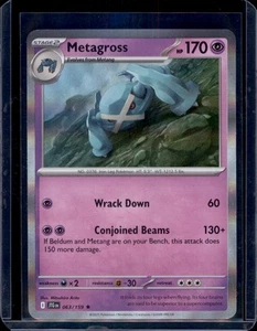 Metagross SV09: Journey Together Pokemon #063/159 Holo Rare NM+ - Picture 1 of 2