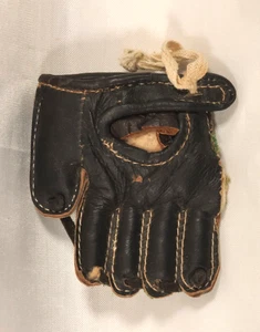 Vintage 2.75" Miniature Stuffed Baseball Glove w/Hanging String - Picture 1 of 8