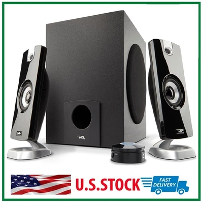 Acoustics Computer 2.1 Speaker Sound System Subwoofer Multimedia PC Laptop - Image 1 of 4