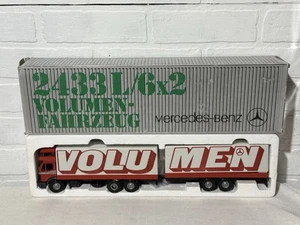 1:43 NZG Mercedes-Benz 2433L/6x2 Volumen-Fahrzeug Tandem Truck Trailer 336 - Picture 1 of 20