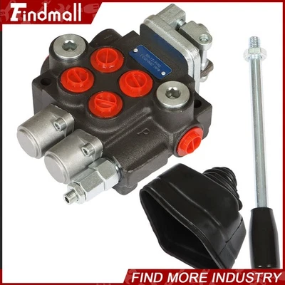 2 Spool 11GPM Hydraulic Control Valve Double Acting Tractor Loader W/Joystick - Image 1 of 4