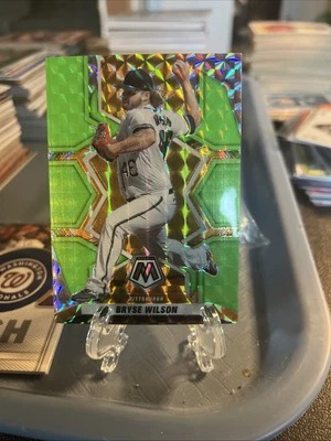 2022 Panini Mosaic Baseball Bryse Wilson #95 Prizm /10 - Image 1 of 2