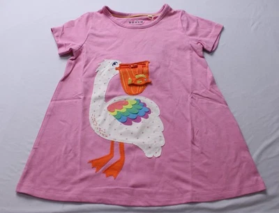 Boden Girl's Zip Detail Cotton Tunic CD4  Vintage Mauve Pelican Size 4-5Y NWT - Image 1 of 4