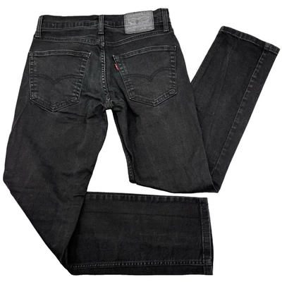 2021 Levi's 511 Black Wash Slim Straight Fit Jeans Size 30x30 Actually 28x29" - Image 1 of 4