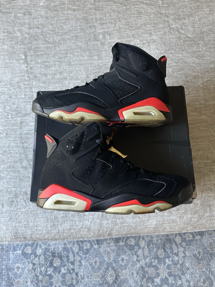 Zapato Nike Jordan 6 Retro Infrarrojo Medio Para Hombre Talla 9.5 2019 384664-060 Usado Foto 1 de 4