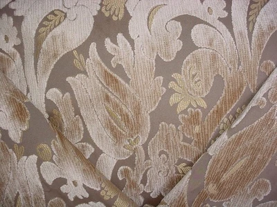 8-1/2Y Brunschwig & Fils Sandstone Floral Jacobean Velvet Upholstery Fabric - Image 1 of 4