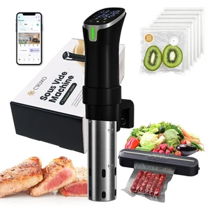 Kit Fornello Sous Vide 1100W con Controllo App, Circolatore ad Immersione, Display LED... - Foto 1 di 9