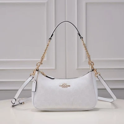 COACH Teri 2Way CA548 Shoulder Bag Signature Coated Canvas White outlet - Image 1 of 4