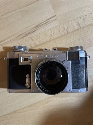 Carl Zeiss Ikon Contax Camera Nr 1440716 Sonnar Lens 1:1.5 f=50mm Rangefinder - Bild 1 von 4