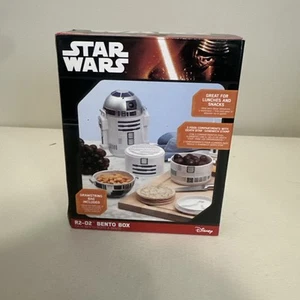 New Disney Star Wars R2-D2 Bento Lunch Box Sandwich 3 Compartments Carrying Bag - Picture 1 of 5