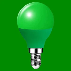 10x 4W Green Coloured LED G45 Party Golf Round Small Screw Light Bulb SES E14 - Picture 1 of 3