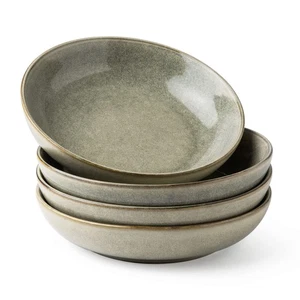 8.5'' Large Pasta Bowls, 36oz Stoneware Wide Serving Bowls Set of 4 for Kitch... - Picture 1 of 7