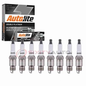 8 pc Autolite Double Platinum Spark Plugs for 1984-1985 Lincoln Mark VII ly - Picture 1 of 5