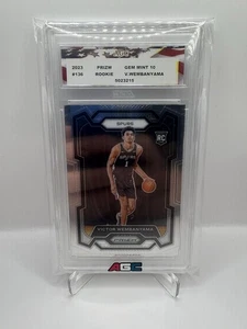 Panini Prizm Victor Wembanyama #136 Rookie (RC) AGC 2023 10 gemas como nuevo - Imagen 1 de 2