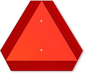 Letrero de seguridad de aluminio reflectante 14x16 SWEETAPRIL de movimiento lento para vehículo - Imagen 1 de 6