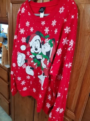 Sudadera navideña para mujer Disney Mickey and Minnie talla 3X Foto 1 de 4