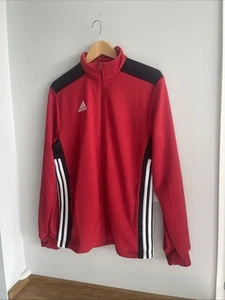 Trainingsjacke Herren Adidas rot/weiß/schwarz geprägt Herren Größe M zweimal getragen - Bild 1 von 14