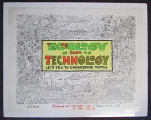 KELLY FREAS PROOF SIGNIERT & ENDGÜLTIGER DRUCK SIGNIERT ÖKOLOGIE IST TEIL DER TECHNOLOGIE #1 - Bild 1 von 2