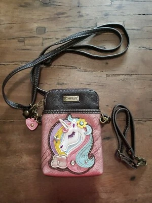Bolso Bandolera Chala Teléfono Celular, Unicornio, Rosa Brillo Foto 1 de 4