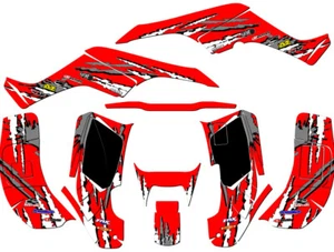 Kit de gráficos TRX 250EX 2001-2005 trituradora roja Senge compatible con Honda - Imagen 1 de 7