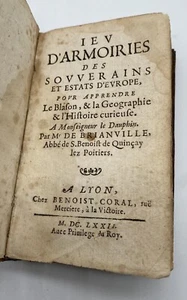 FINÉ DE BRIANVILLE (Claude-Oronce). Jeu d'armoiries des souverains 1672 - Imagen 1 de 12