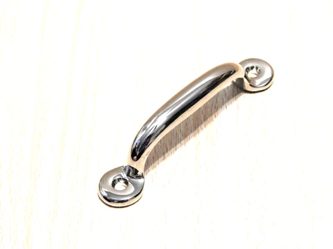 Hoosier Cabinet Hardware Pull Farm House Cast Brass Nickel Plated Cover