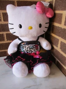 Build A Bear Sanrio Hello Kitty Pink Bow 16" -HK Leopard Tulle Dress- Tags New - Picture 1 of 6