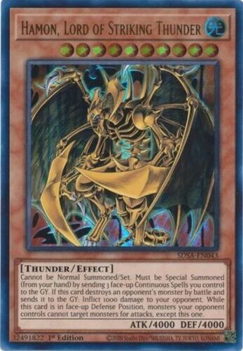 Hamon, Lord of Striking Thunder (SDSA-EN043) - Ultra Rare - 1st Edition - Image 1 of 1