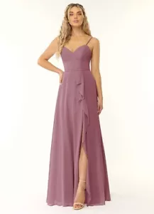 Azazie Naeem Evening Maxi Dress Vintage Mauve - Sz A10 - NWT - Picture 1 of 5