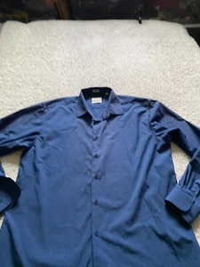 Camisa con botones azul manga larga elástica 4 vías Lucky Brand azul talla L 16-16,5 - Imagen 1 de 10