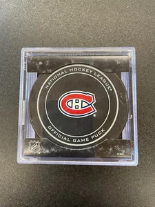 MONTREAL CANADIENS SHERWOOD OFFICIAL NHL GAME PUCK IN CUBE SEALED  *8690 - Picture 1 of 4