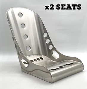 Aluminium Bucket Seat, Mid Top Bomber - x2 - Hot Rod, VW, Mini, Classic, Race - Picture 1 of 11