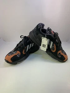 Adidas Yung 1 Orange Plaid EF3967 Solid Gray Raw Amber Mens 8.5 - Picture 1 of 7