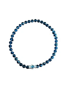 "Collar de cuentas de vidrio facetado negro Nolan Miller pavimentado colgante de chasquido cristal 18,5" - Imagen 1 de 17