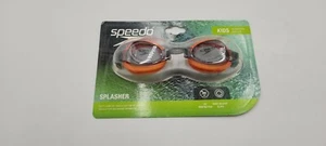 Speedo Splasher Kinderbrille UV-Schutz Freizeit 3-8 Jahre orange schwarz - Bild 1 von 4