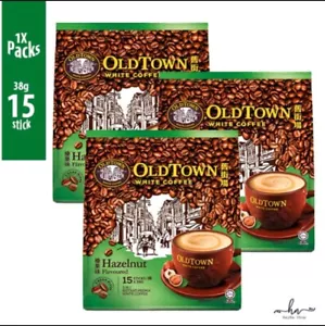 Old Town 3-In-1 Instant Hazelnut White Coffee 15 Sticks x 38g ( Pack of 3 ) - Picture 1 of 2