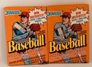 Lot Of 2 1990 Donruss Sealed Wax Pack Baseball Trading Cards New Unopened Packs - Picture 1 of 2