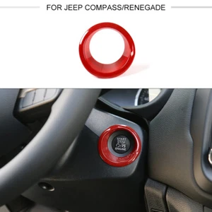 Keyless Go Engine Start Stop Push Button CoverTrim for Jeep Renegade Compass 17+ - Picture 1 of 6