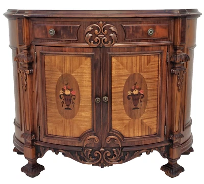 Antiguo aparador de nogal tallado Rockford años 20 consola buffet renacimiento español Foto 1 de 4